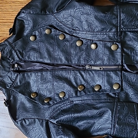 Biker Faux Leather Jacket - Picture 10 of 11